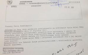 Mieszkanka Szwecji podziękowała katowickim policjantom za profesjonalizm i uratowanie życia jej 70-letniej matki