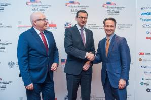  Warszawa: Premier Mateusz Morawiecki na Polsko-Amerykańskim Szczycie Gospodarczym