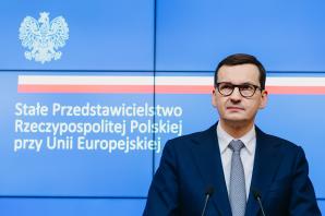 [VIDEO] Mateusz Morawiecki - konferencja prasowa w Brukseli podczas Szczytu Partnerstwa Wschodniego. Program ten zakłada współpracę między UE i Ukrainą, Mołdawią, Gruzją, Azerbejdżanem, Armenią i Białorusią