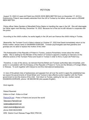 [VIDEO] Protest pod Ambasadą Wielkiej Brytanii w Warszawie! 3-letni Dawid ma wrócić do polskiej mamy! [GB/PL]