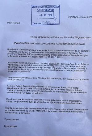 [VIDEO] Czy Prokuratura Rejonowa w Tarnowie postawiła zarzuty kobiecie tylko dlatego, że jest pochodzenia Romskiego? Pomoc obiecali Wiceminister Sprawiedliwości Marcin Warchoł i Krzysztof Rutkowski!