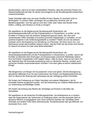 [VIDEO] Warum beantworten das Landgericht Freiburg und die Leiter der Haftanstalt nicht die Fragen der Journalisten zum Fall des inhaftierten Studenten? Demonstration heute um 11:00 Uhr vor der Deutschen Botschaft in Warschau!