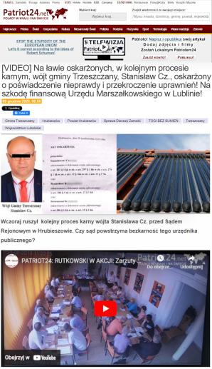 RUTKOWSKI: Nowa Wójt w Trzeszczanach! Koniec rządów skazanego  Stanisława Cz. i uznanego winnym przestępstwa tymczasowego zarządcy Pawła L. Koniec prześladowania prawdomównego robotnika Wiesława Księżuka i seniorów!