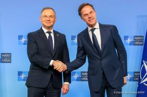 [VIDEO] Bruksela. Spotkanie Prezydenta Andrzeja Dudy z Sekretarzem Generalnym NATO