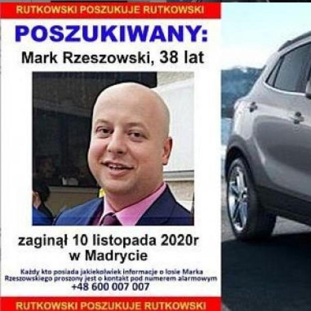 Marek Rzeszowski desapareció con el coche Opel Mocca alquilado el día 15 de octubre 2020 en Alicante. Rutkowski descubre las detalles sobre desaparecido polaco