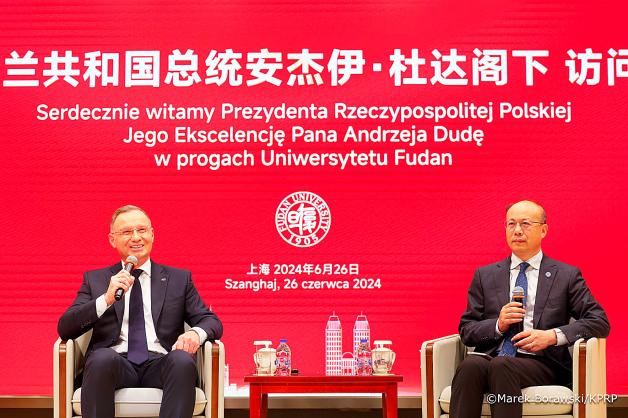 [VIDEO] Prezydent na Uniwersytecie Fudan: Kluczem do sukcesu naszych pokoleń jest pokój